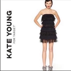NEW Kate Young/Target strapless ruffle tulle dress Sz Small